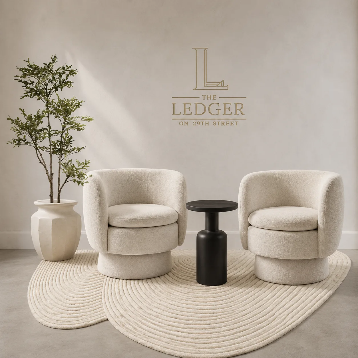Lobby seating, The Ledger on 29th, Georgetown